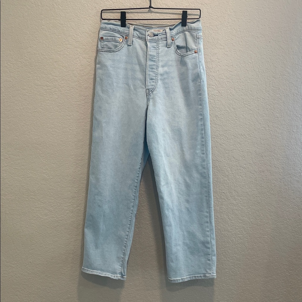 Levi's Button Fly Ribcage Straight Ankle Jeans 28